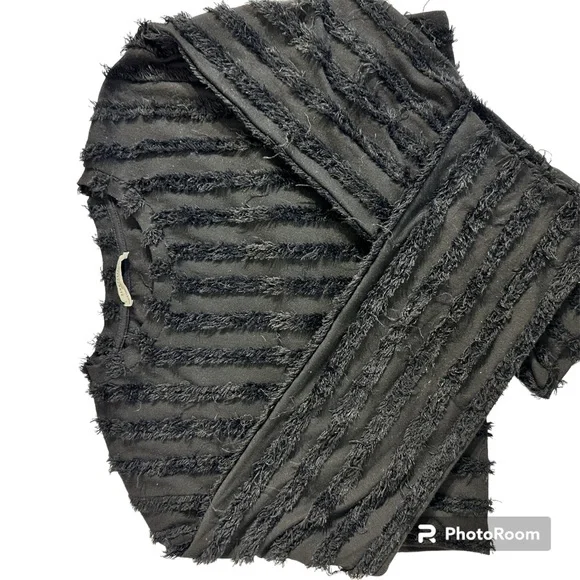 Zara Trafaluc Womens Black Fringe Long Sleeve Shirt - Picture 6 of 12